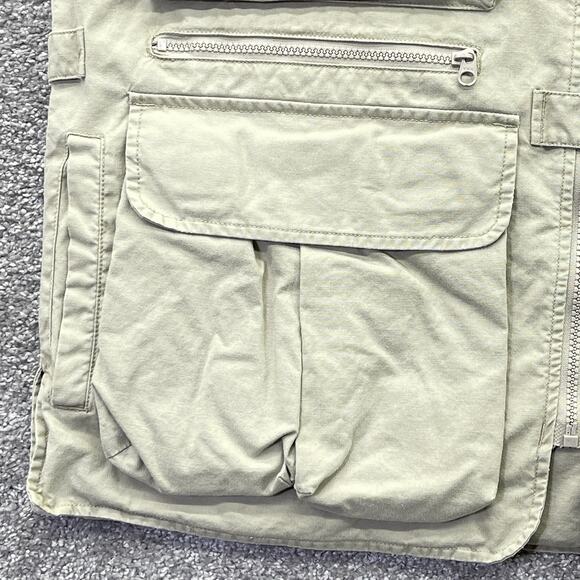 Vintage Woolrich Vest Mens Large Hunting Fishing Safari Straw Cotton Vented 584 - Picture 2 of 12